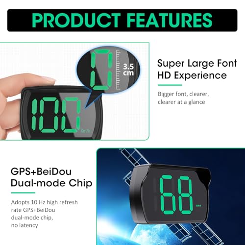 2 Pack GPS Digital Speedometer for Car MPH (2 Pack Digital Speedometer)