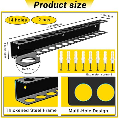 Screwdriver Organizer Wall Mount (2 PCS Black)