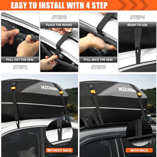 Waterproof Duty Car Roof Top Carrier (12 Cubic feet)