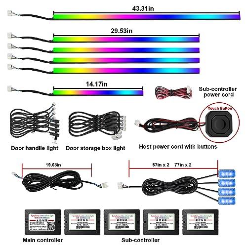 Acrylic Interior Car LED Strip Light (dreamcolor 18 in 1)