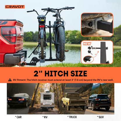 CyberRack E2 EBike Rack with Ramp for 2 EBikes (E2 200lbs)