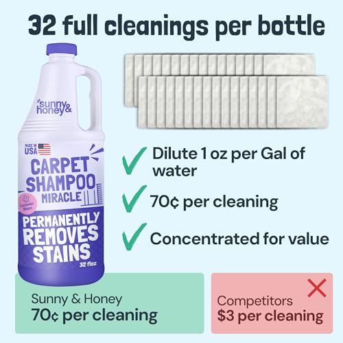 Carpet Cleaner Shampoo Solution for Machines (32 Fl Oz (Pack of 1))