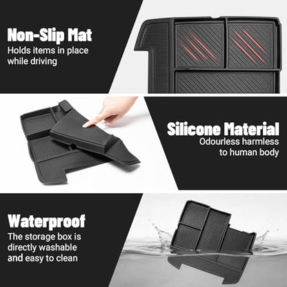 Center Console Organizer Fit for Dodge RAM 1500 2500 3500 2013 (Fit for Dodge RAM 2013-2018 A)