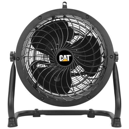 fans - 14”-Blade High-Velocity Drum Fan Heavy Duty Industrial Grade (Black, 2-in-1): 2,300 CFM, 4-Speed, 360 Degree Adjustable Drum Head, Dual Ball Bearing Motor with Die-Cast Cover (HVD-14AC-BLK) (Black / Floor)