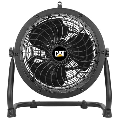 fans - 14”-Blade High-Velocity Drum Fan Heavy Duty Industrial Grade (Black, 2-in-1): 2,300 CFM, 4-Speed, 360 Degree Adjustable Drum Head, Dual Ball Bearing Motor with Die-Cast Cover (HVD-14AC-BLK) (Black / Floor)