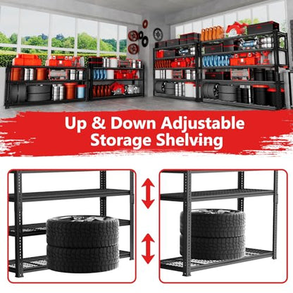 Storage Shelves (Black / 5 tier 48" L x 18" W x 72" H 1 PC)