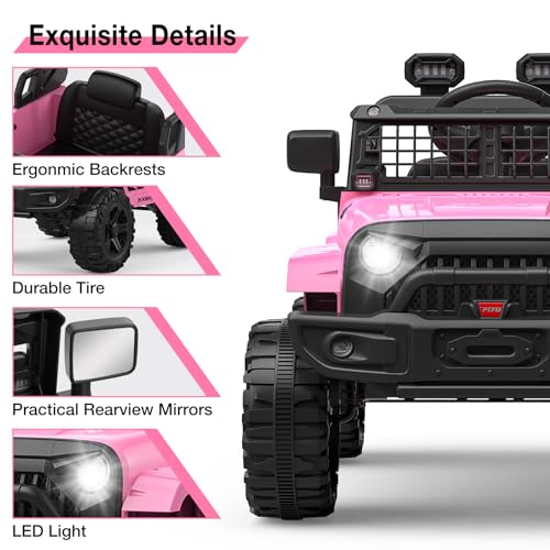 12V Kids Electric Ride On Truck Car w (Pink)