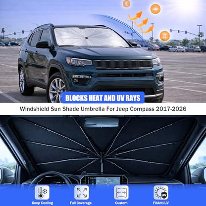 Car Windshield Sun Shade Umbrella for Jeep Compass 2017 (For Jeep Compass 2017-2025)