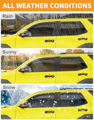 in Channel Window Visors Rain Guards for Toyota 4Runner 2025 2026 (Fit for 2025-2026 Toyota 4Runner)