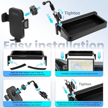 Car Phone Holder Fit for Toyota Tacoma 2024 2025 2026 W (For Toyota Tacoma 2024-2026 14inch)