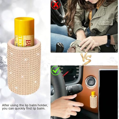 Upright Car Chapstick Holder (Champagne Gold)