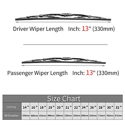 13"+13" Front Windshield Wiper Blades (13"+13")