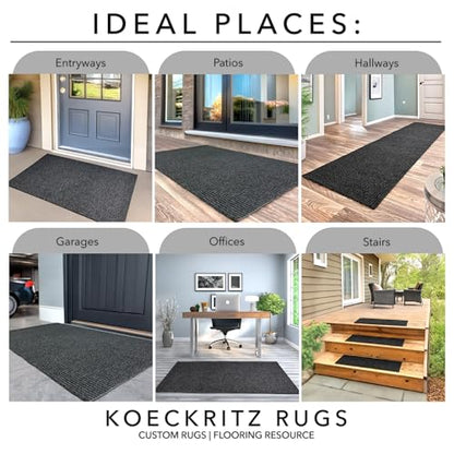 Heavy Duty Durable All Weather Indoor (4' x 20' (Rectangular) / Charcoal)