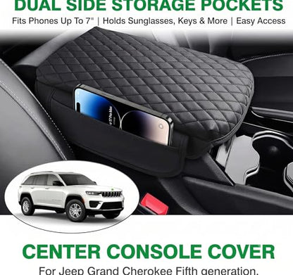 Custom for Center Console Cover Jeep Grand Cherokee WL 2022 (For Jeep Grand Cherokee WL 2022-2026)