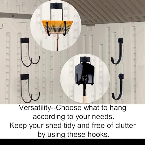 4 Pack Storage Shed Hooks for Suncast