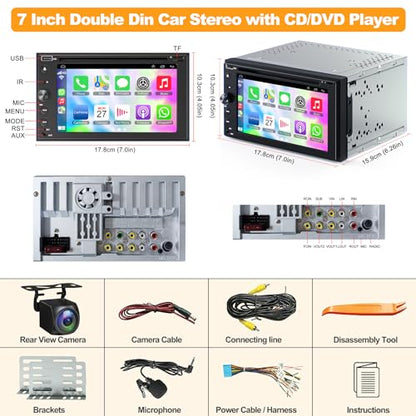 Double Din Car Stereo with CD (Car Stereo)