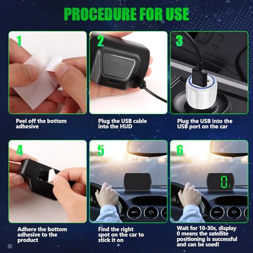 GPS Digital Speedometer for Car MPH (Digital Speedometer with Charger)