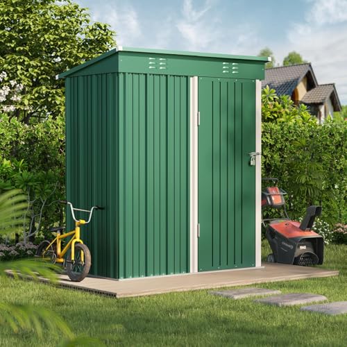 5' x 3' Outdoor Storage Shed (green / 5' x 3')