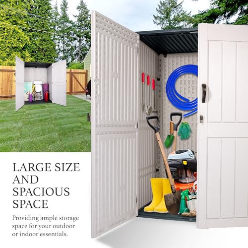 Outdoor Storage Cabinet (Creamy White 52 Cu ft)