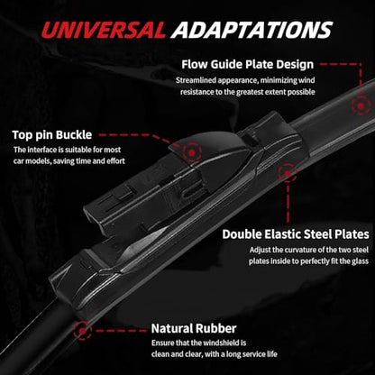 Windshield Wiper Blades Replacement for Mazda CX (24"+18"+14"(Top Lock))