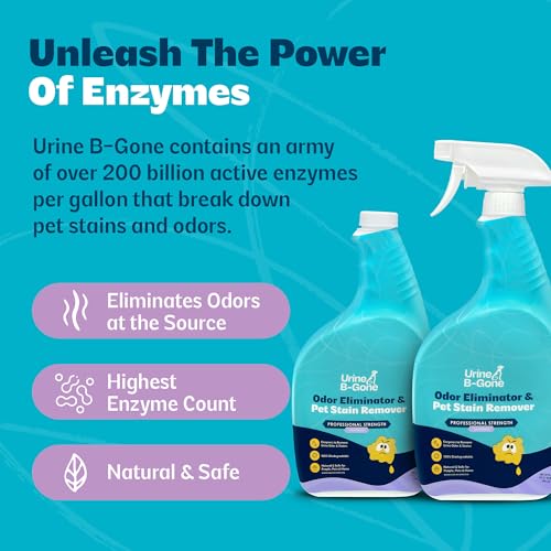 Urine B Gone Enzyme Cleaner for Human & Pet Urine (32 Fl Oz (Pack of 2))