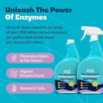 Urine B Gone Enzyme Cleaner for Human & Pet Urine (32 Fl Oz (Pack of 2))