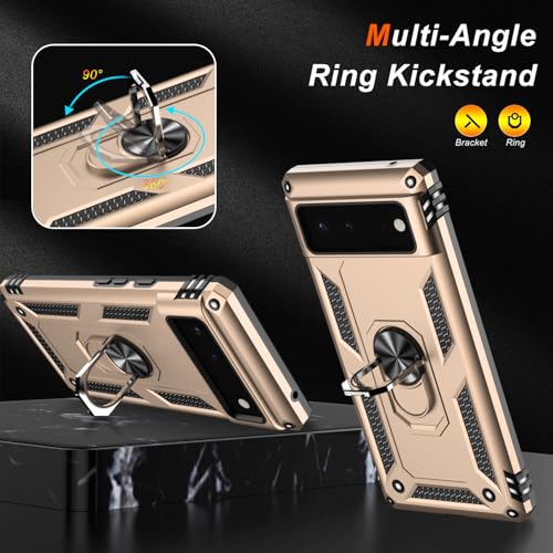 for Google Pixel 6A Case with Screen Protector (Yellow / Google Pixel 6A)
