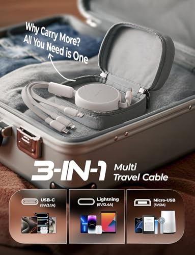 Multi Charging Cable (White / 3.7FT)