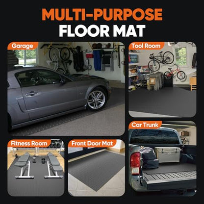 7.5 X 17 FT Garage Floor Mat (Grey / 7.5 x 17 FT)