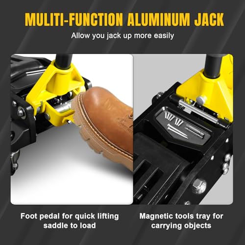 3 Ton Aluminum Floor Jack (Aluminum / 3 Ton dual pump and foot pedal)
