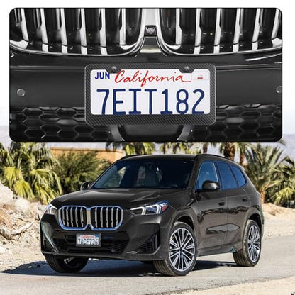 Carbon Fiber License Plate Frames (2-H CF TN-BW)