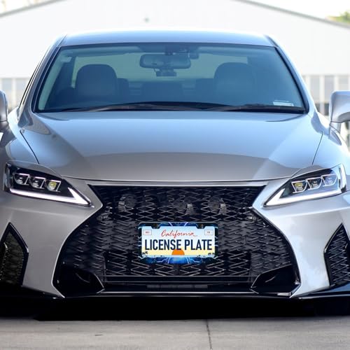 Blue Lightning License Plate Frames (Blue Thunder)
