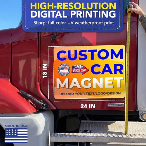 Custom Car Magnet 18x24 Inch 30 Mil 2 Pack (18" x 24" Rectangle)