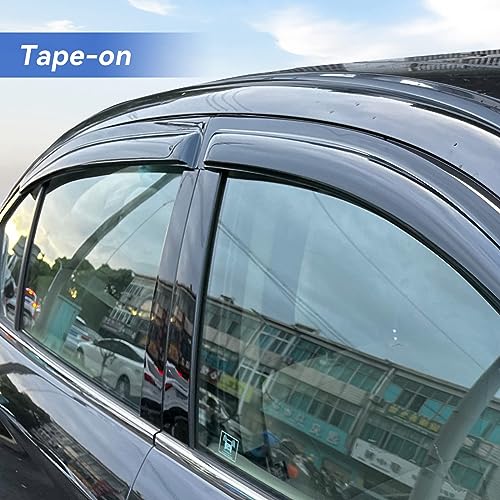 Window Visors Rain Guards for Honda Civic 2001 2002 2003 2004 2005 Sedan (2001-2005 Honda Civic Sedan)