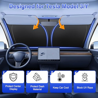 Car Windshield Sun Shade (Tesla Model Y)