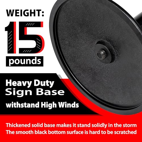 Heavy Duty Parking Sign Base Cast Iron 48" Parking Sign Post