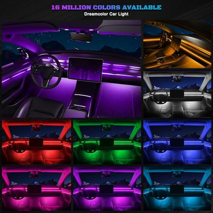 RGB Acrylic Interior Car LED Strip Light with Wireless APP (RGB Color 10 in 1)
