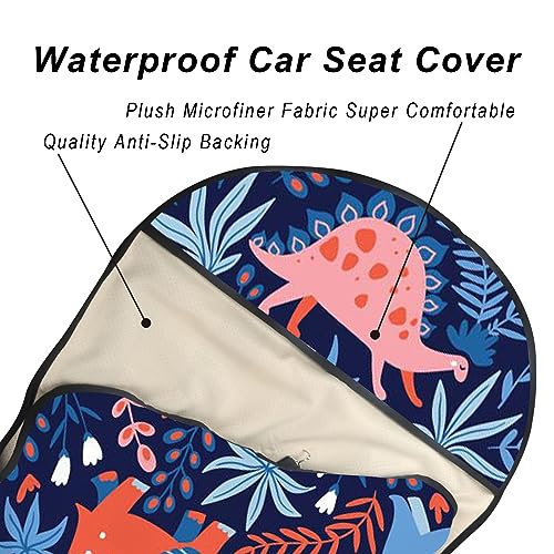 Car Seat Cover Protector Front Seats (2Pcs Front Seat Towel / Dinosaur)