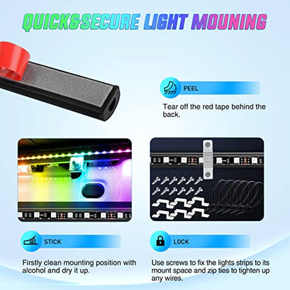 Truck Bed Light Strip RGB (2Pcs 60Inch RGBIC Bed Strip w/Remote+APP)