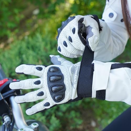 SPS 2 Unisex Touchscreen Road Racing Motorcycle MTB Sports Gloves Also fit BMX MX ATV Mountain Bike Bicycle Cycling Off (White SPS-2 / XL Youth)