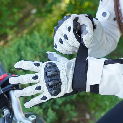 SPS 2 Unisex Touchscreen Road Racing Motorcycle MTB Sports Gloves Also fit BMX MX ATV Mountain Bike Bicycle Cycling Off (White SPS-2 / L Adult)