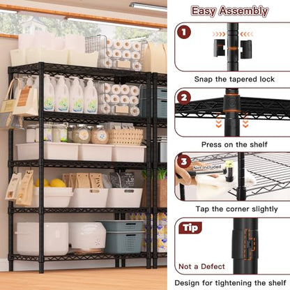Wire Storage Shelves (35.5"W x 14"D x 72"H)