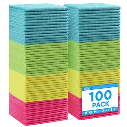 100PK Microfiber Cleaning Cloth (Multicolor)