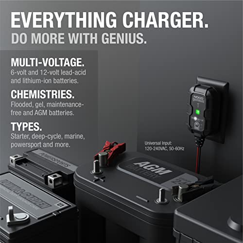GENIUS1 1A 6 12V Smart Battery Charger (1A)