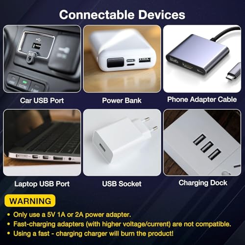2 PCS USB Car Lights (Yellow / 2 pcs)