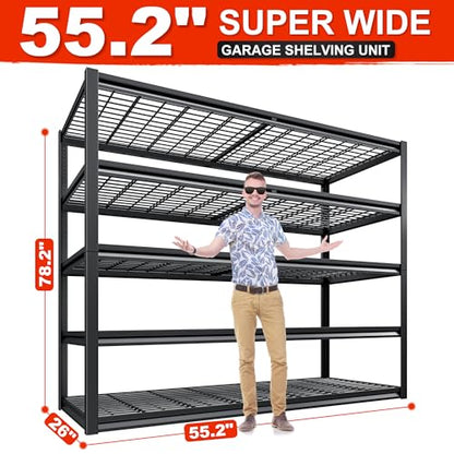 55.2'' W x 78.2'' H x 26'' D (5 tier - 55.2" W x 78" H x 26" D)