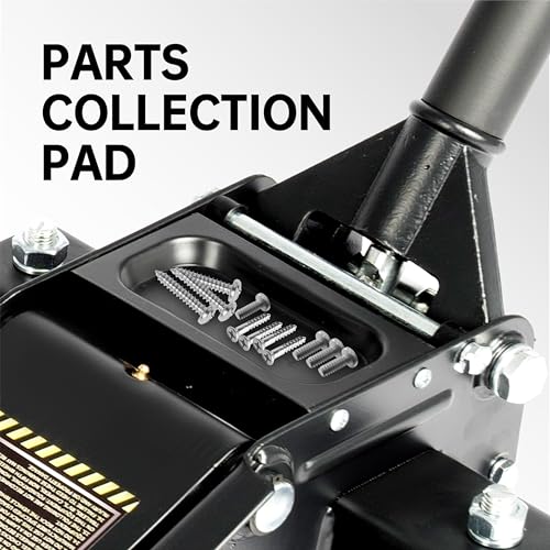 3-Ton (6600lbs) Low Profile Hydraulic Heavy-Duty Steel Floor Jack with Dual Pistons Quick Lift Pump, Home and Workshop Car Maintenance for Various Vehicles (Orange, 3 Ton Low Profile) (Orange / 3 Ton)