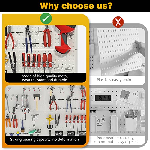 Metal Pegboard Wall Panels (Gray / 2PC)