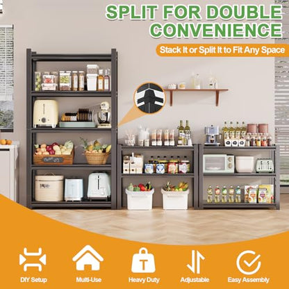 63H Metal Kitchen Storage Shelves (63'' H x 23.6" W x 15.7'' D)