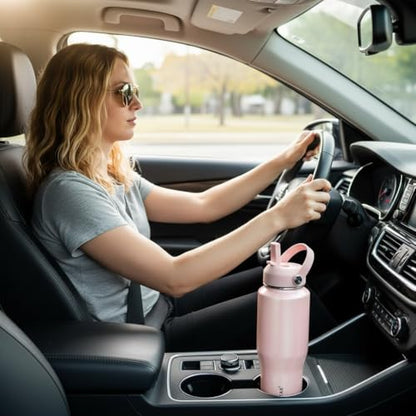 32oz Stainless Steel Water Bottle (Laser Pink / 32 Ounces)